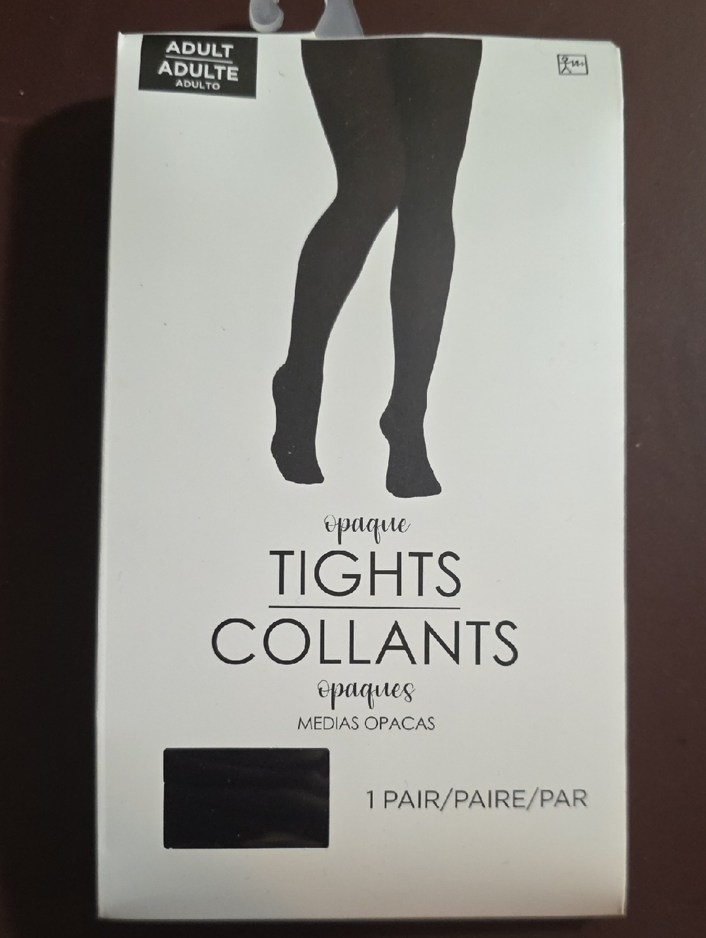 Amscan Black Opaque Tights - 1 Pair - Picture 2 of 5